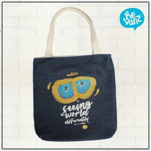 TOTE BAG "SQUARE FACE DENIM" - PO via WA