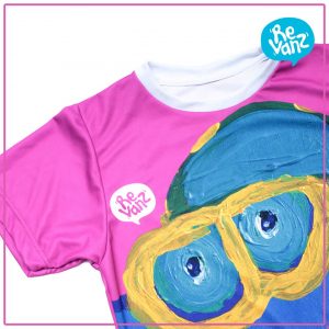 T-Shirt Square Face Pink - PO via WA