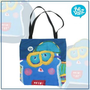 TOTE BAG "SQUARE FACE BIRU" - PO via WA