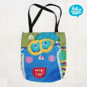 TOTE BAG "SQUARE FACE GREEN" - PO via WA