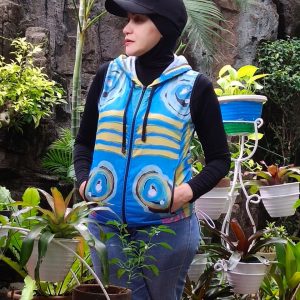 Cycling Vest "Blue" with Hoodie - PO Via WA